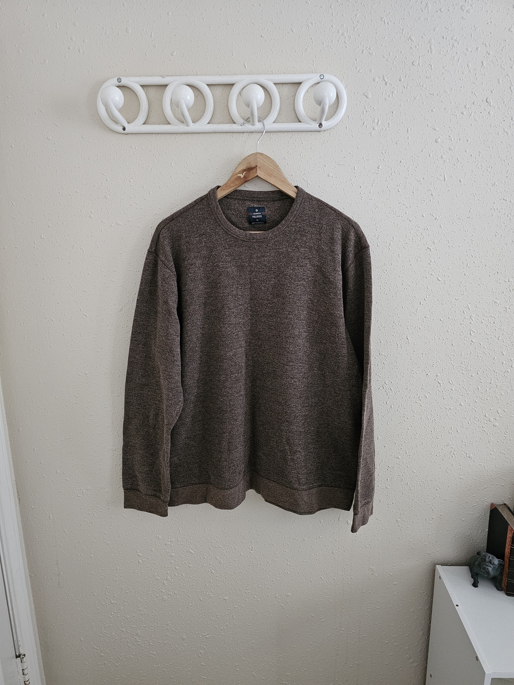 Classic Men's Crewneck Sweater in Brown